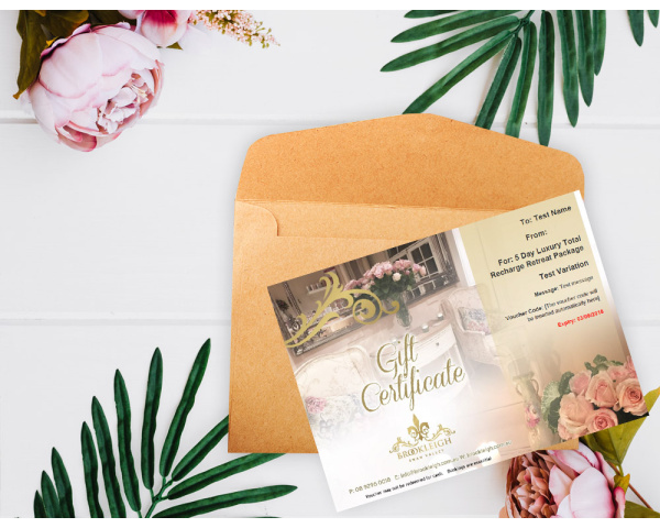 5 day Luxury Total Recharge Retreat Package Gift Voucher